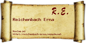 Reichenbach Erna névjegykártya
